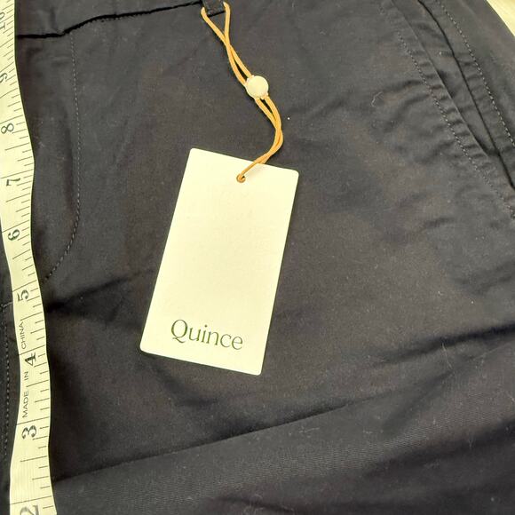 Quince Organic Stretch Cotton Chino Bermuda Short Black Size 12 NWT - Picture 12 of 16
